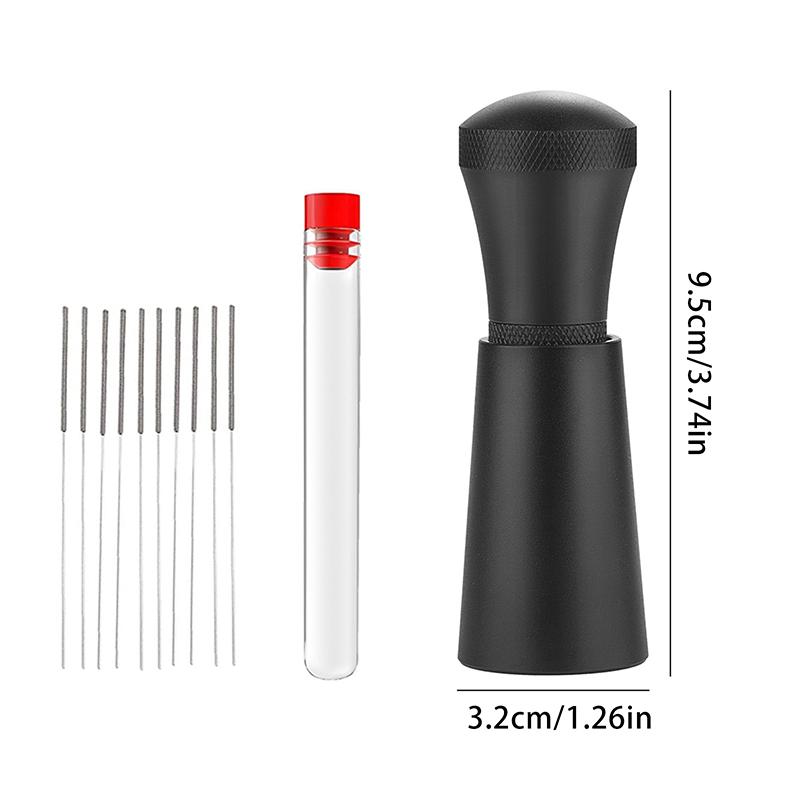Инструмент для распределения эспрессо, иглы из нержавеющей стали 304, установлены 10 дополнительных игл для замены мешалки для эспрессо