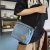 Retro Denim Bag Student Messenger Bag Literary Lazy Style Shoulder Bag Versatile Soft Girl Dancing Small Bag