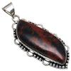 Pendant Mahogany Obsidian Gemstone Gift For Her Silver Jewelry 2.25"