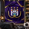Wall Hanging Tapestry Anderlecht FC Print Cloth for Living Room Bedroom Home Decor