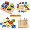 1PC Geometric Shapes Toys For Children Early Learning Exercise Hands-on Ability Montessori Puzzle Sorting Math Educational Toys