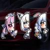 Виртуальная наклейка на машину Печать Ютубер vtuber Shirakami Fubuki Minato Aqua