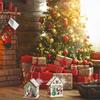 Illuminated Wooden Cottage Ornament Christmas Tree Hanging Decoration For Mantels Door Window Holiday Party Decoration