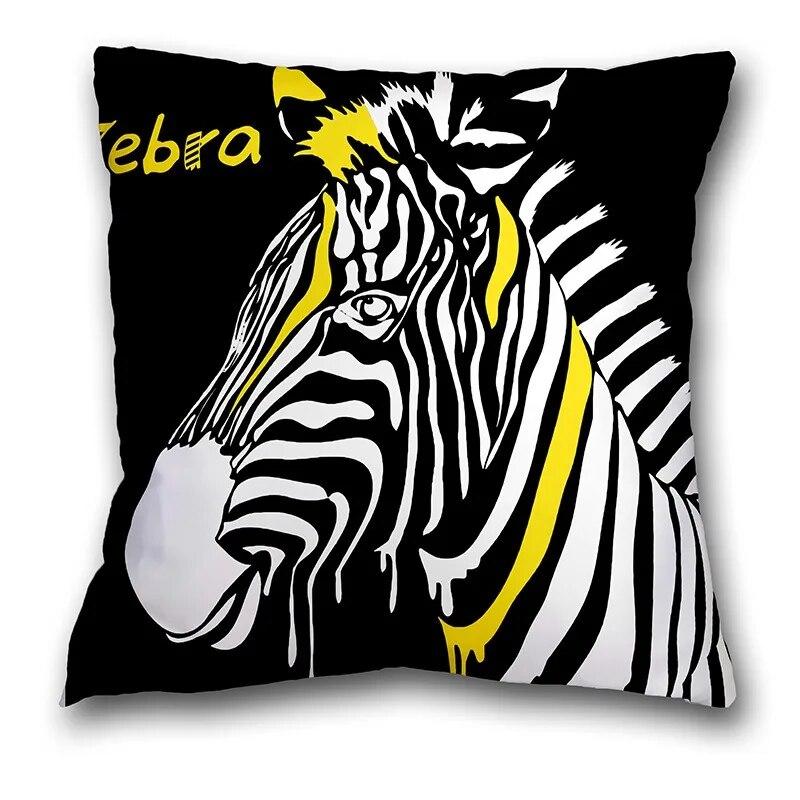 Office Seat Cushion Pillow Cartoon Cute Animal Pattern Print Pillow Case Bedroom Bay Window Cushion