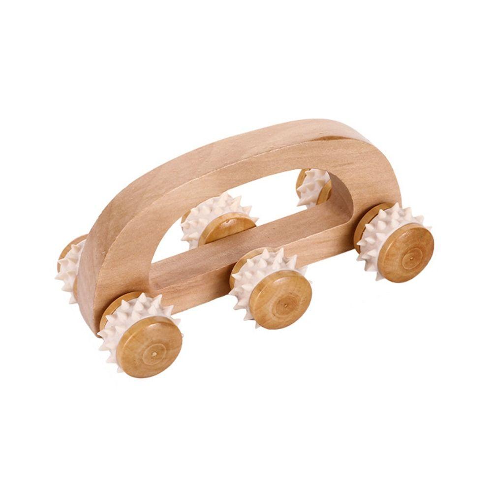 Household Wooden Massage Roller Handheld Manual Muscle Roller Sticks Hand Push Reflexology Trigger Point Massager