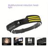 COB LED Sensor Headlamp USB перезаряжаемый супер яркий индукционный Headlight с 5 режимами для рыбалки кемпинга походов на открытом воздухе