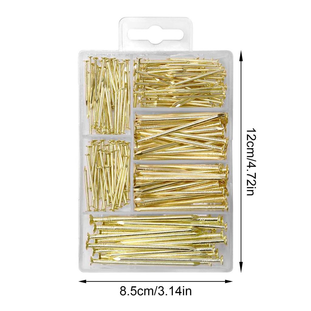Набор гвоздей для фурнитуры, 350 шт., гвозди для подвешивания картин, железные гвозди для стен с коробкой для подвешивания картин, поделок