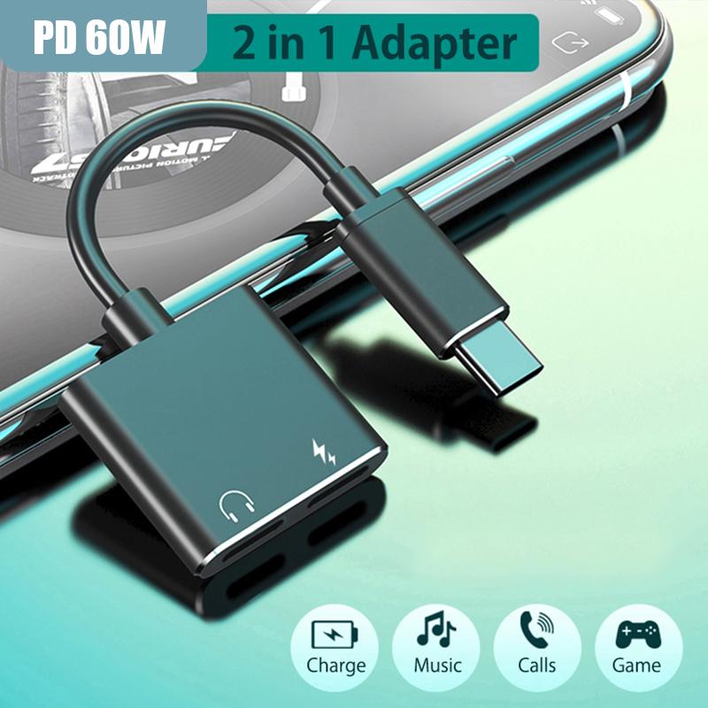 Переходник для наушников типа ЦАП 2 в 1 с USB C на двойной USB C для Samsung
