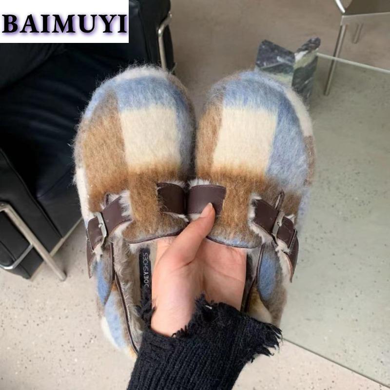 Замшевые туфли на плоской подошве, женские туфли, зимние новые короткие плюшевые теплые туфли 2025 года, новые трендовые модные зимние ботильоны, повседневные спортивные кроссовки