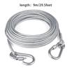 3M-15M Stainless Steel Clothesline, Portable Windproof Indoor/Outdoor Clothes Drying Camping Supplies Clothes Line