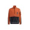 Sporty Color Block Stand Collar Anorak Men Jacket Orange GP0844