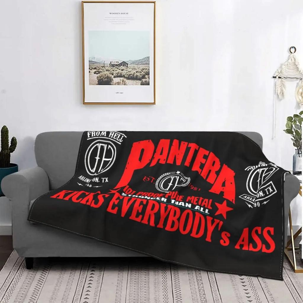 Pantera флисовое одеяло, тяжелое ментальное одеяло в стиле рок-группы для дивана, уличное теплое плюшевое тонкое одеяло