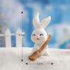 Cute Rabbit Bunny Ornament Resin Home Mini Bunny Miniature Figurines Miniature Landscape Decoration Home Easter Decoration