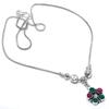 Kashmir Ruby,Emerald(Simulated) Gemstone Handmade Gift Necklace 18" P1k65
