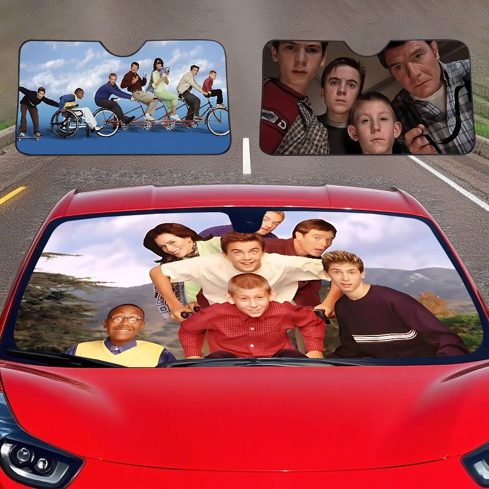 Hot TV M-Malcolm In The M-Middl Car SunShade Windscreen Cover Shade Car SunShade UV Rays Car Sun Visor Protector