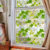 1PC Windows Decals Non-Adhesive Window Privacy Film Reusable Stain Elegant Anti UV Green Maple Leaves Glass Sticker