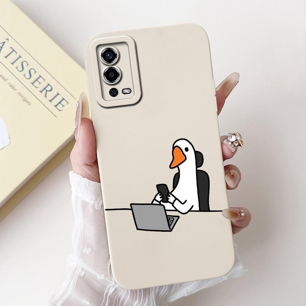 For Oppo A55 4G Case CPH2325 Silicone Cute Cat Fashion Butterfly Flowers Love Painted Cover For Oppo A55 4G Phone Case