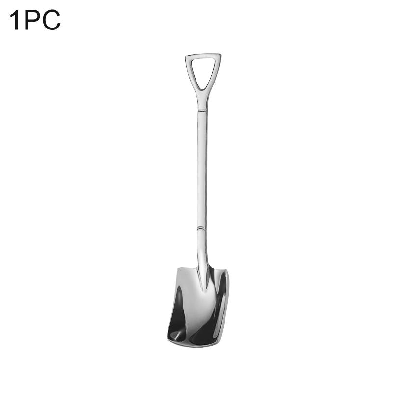 1/2/4 шт. Лопата Ложки Вилка Чайные ложки из нержавеющей стали Креативная кофейная ложка для мороженого Десертная ложка Посуда Набор столовых приборов