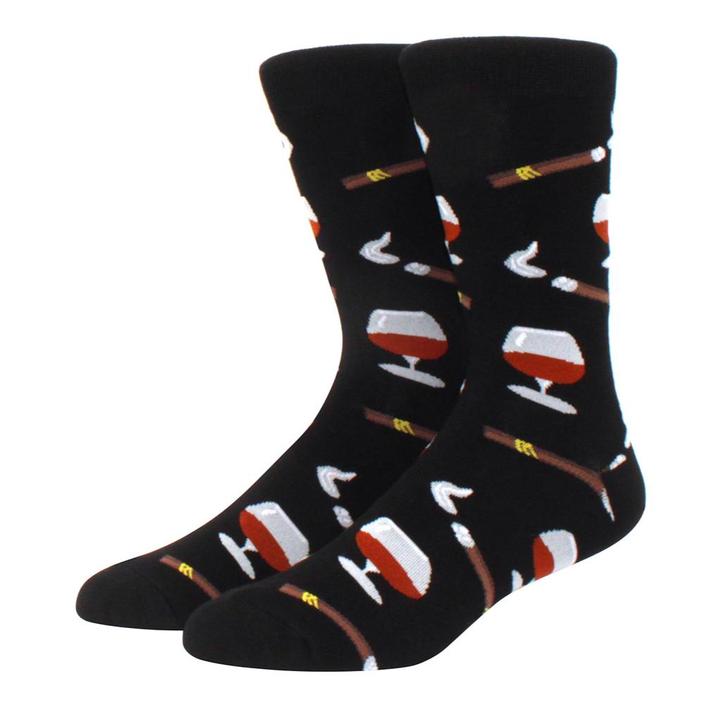 High Quality Fashion Casual Men's Socks Cartoon Food Car Series Fun Women's Socks