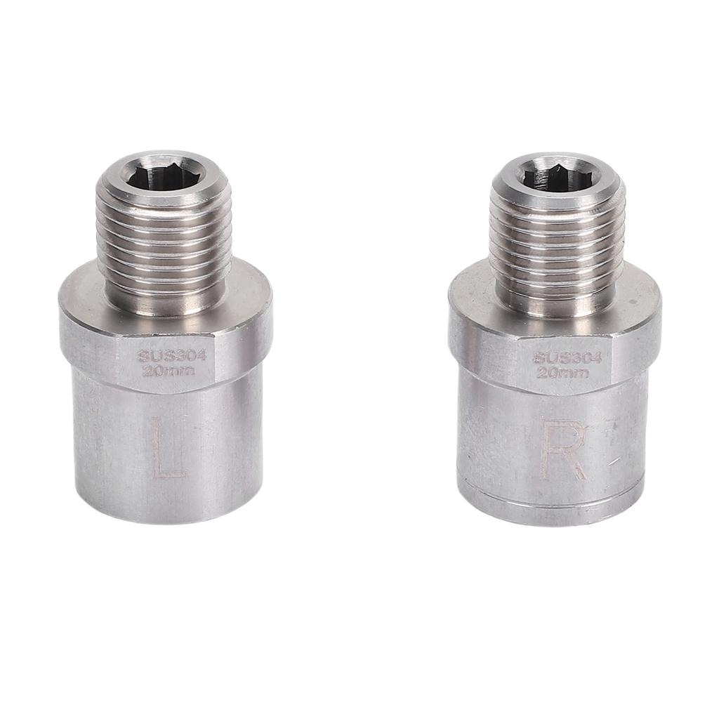 1 пара адаптеров для велосипедных педалей, нержавеющая сталь, наружная резьба 1/2 дюйма на внутреннюю резьбу 9/16 дюйма, удлинители педалей для шатунов