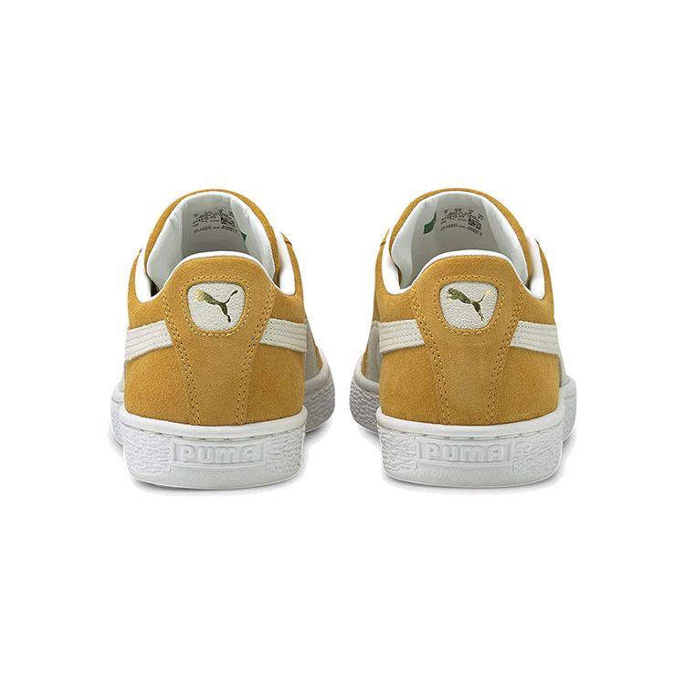 Puma Замшевые Classic 21 Унисекс Медовый Горчичный Белые Кроссовки 374915-05
