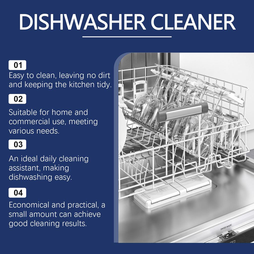 JAKEHOE Dishwasher Cleaner Removes Stains Grease & Limescale Household Kitchen Dishwasher Cleaning Liquid