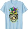 Аллигатор Mardi Gras Шляпа Бусы Графика Мужская Хлопковая Повседневная Футболка с Коротким Рукавом