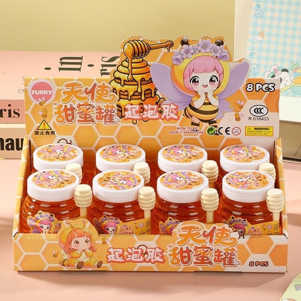 Transparent Honey Slime Toy Honey Liquid Bubble Putty Toy Colorful Reduce Pressure Toy Kids