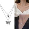 Elegant Butterfly Necklace Jewelry Lovely Butterfly Pendant Necklace Charm Beautiful Stackable Neck Chain Adornment