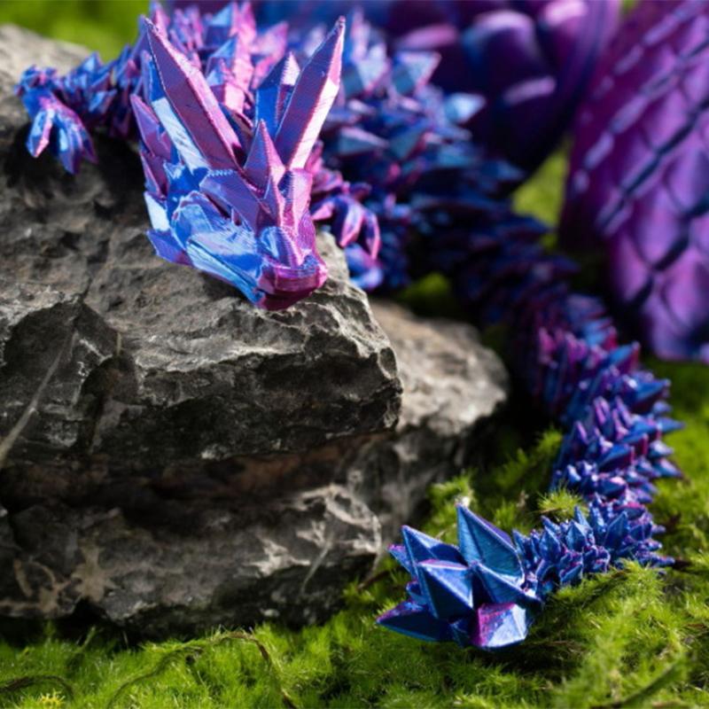 3D Printed Articulated Dragon Dragon Flexible Realistic Made Ornament Toy Model Home Office Decoration Decor Gifts