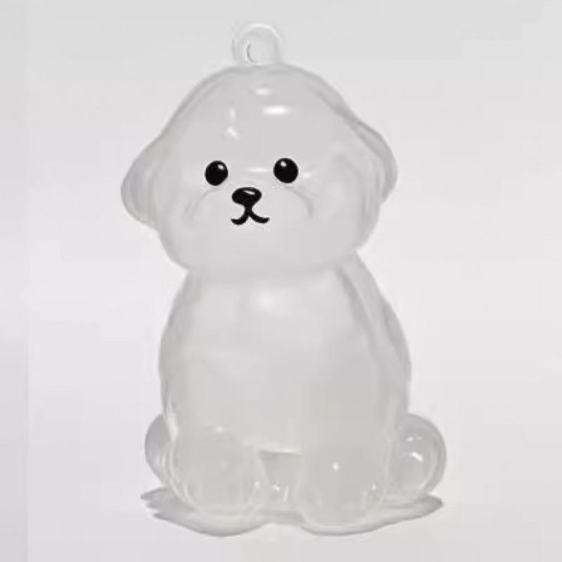 Cute Puppy Clear Hair Storage Box - Animal Fur Ball Keepsake Hanging Ornament, Decorative Dustproof Display Case Gift