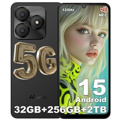 Смартфон 5G 32 ГБ+256 ГБ 6,75" 120 Гц 5280 мАч Смартфон Ainuevo Neo S25 Pro Android 15 64 МП Телефон Портативный Две SIM-карты/NFC Черный
