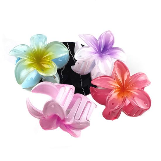 Женская маленькая заколка для волос с цветком, заколка для волос, реалистичная форма цветка, градиент, детские волосы, фиксированный инструмент для украшения волос