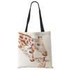 Watercolor Giraffe Deer Print  Tote Bags for Women Casual Handbags Shopping Bag Large Capacity