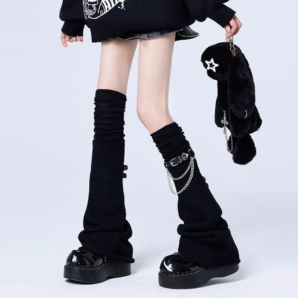 Flare Design Lace Leg Warmer Long Length Thigh High Socks Harajuku Over Knee Socks Women's Wear