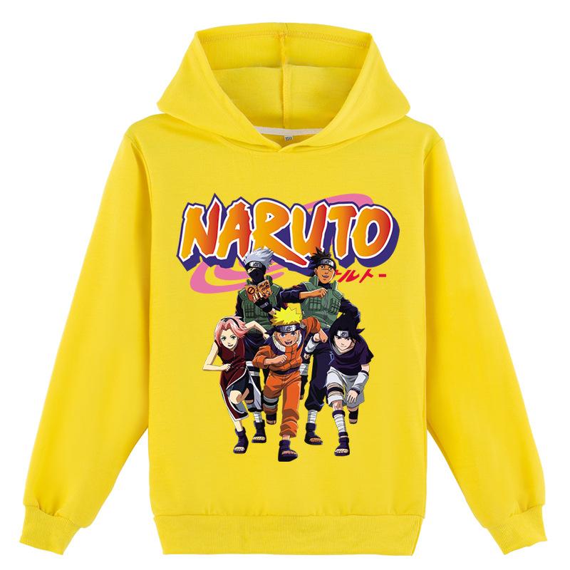 Толстовка с капюшоном из японского аниме «Наруто», повседневные хлопковые толстовки с капюшоном для мальчиков и девочек, крутая толстовка с капюшоном с героями мультфильмов, топы, детский пуловер, спортивная одежда, топы