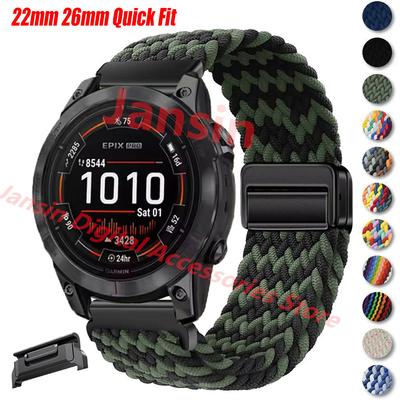 Для ремешка Garmin Band Quick Fit 26 мм 22 мм Магнитный браслет для Garmin Fenix 3 HR Fenix 5 instinct 1 instinct 2X Нейлоновый ремешок для часов