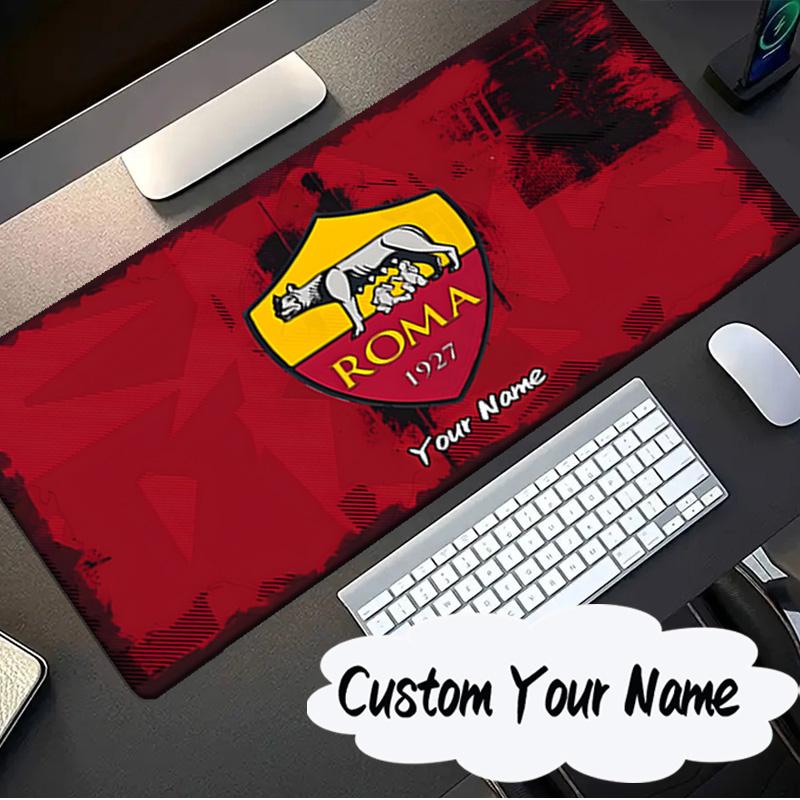 Custom Name Mouse pad Roma Football Club Crest Mouse pad, Gaming Mouse Pad, keyboard pad, Desk Decor for computer notebook Fan Birthday Gift