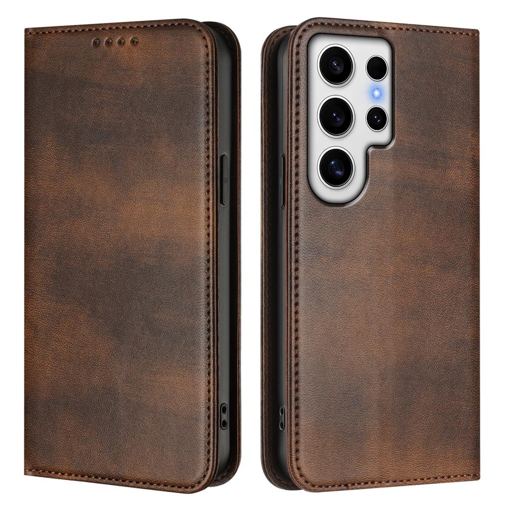 For Samsung Galaxy S24 Ultra Wallet Cases Retro Texture RFID Blocking Leather Phone Cover