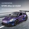Модель легкосплавного автомобиля Porsche GT3 RS в масштабе 1/32 с инерционным механизмом в стиле ретро, игрушка мечты для любителей гонок, идеально подходит для детей и коллекционеров