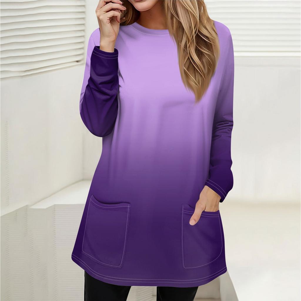 Женская толстовка, пуловер, спортивная одежда, карман, принт, повседневный топ с круглым вырезом и длинными рукавами