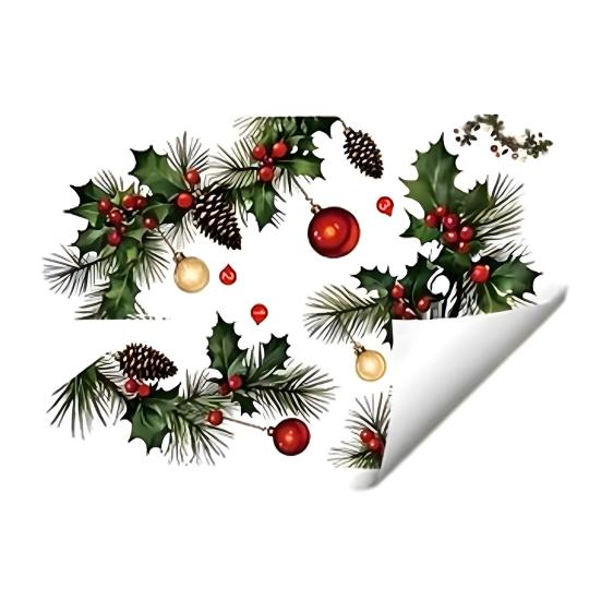 3D Santa Claus Wall Art Christmas Stickers, Self-Adhesive Decals for Home Holiday Party Atmosphere Decor Decor, Waterproof PVC Living Room Bedroom