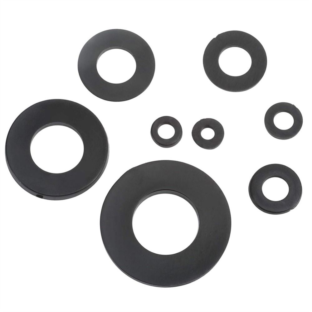 550Pcs Black Flat Washer Assortment Kit Sealing Washers for Screw Bolt Electrical Connection