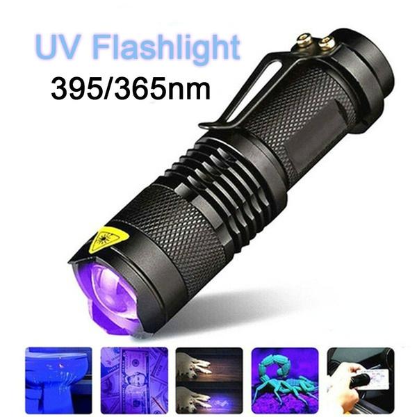 1PC 395 UV Flashlight Handheld Portable Ultraviolet Detector