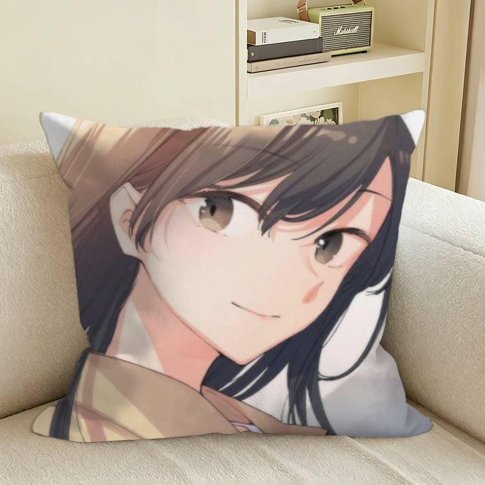 TTouko x Yuuu Anime Bloom Into You Square Sofa Pillow Cover Solid Color Living Room Home Decor Cushion Case