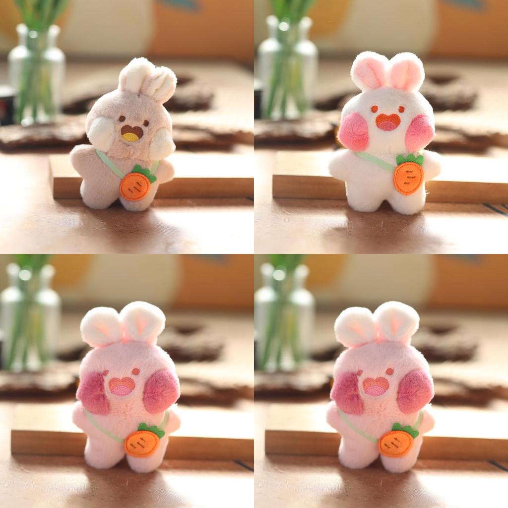 Fluffy Soft Bunny Stuffed Animal Keychain Charms Ideal For Bags And Accessories
