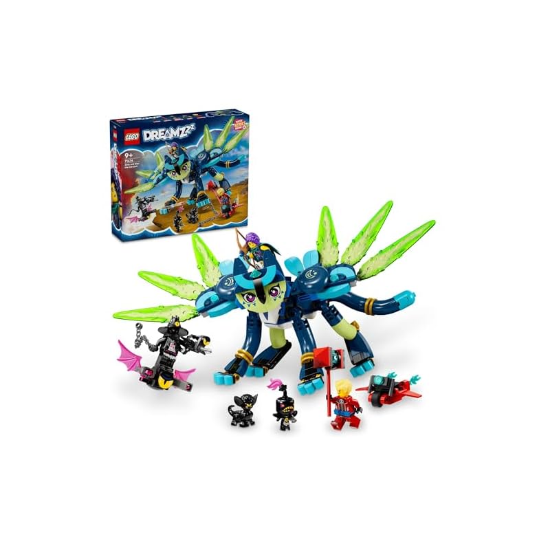 LEGO Dreams Zoe and Jian Toy, Pretend Play Set for Girls and Boys Ages 8, 9, 10, and 11, Elementary School Students, Animal Pretend Play, 71476