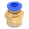 PC6-02 Brass Pneumatic Push To Quick Connect Fitting For 6 Mm OD PE / PA / PU Tube with BSPT 1/4 Inch Male Thread, Straight Push In Connect Fitting