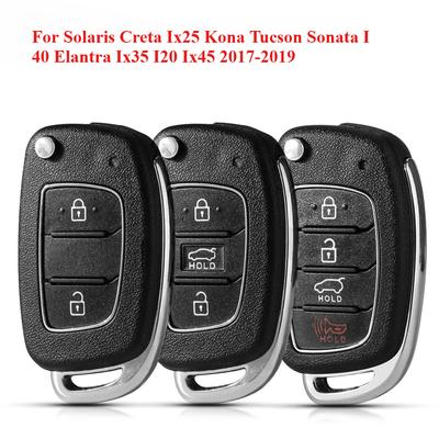 Корпус ключа дистанционного управления с 2/3/4 кнопками для Solaris Creta Ix25 Kona Tucson Sonata I40 Elantra Ix35 I20 Ix45 2017-2019