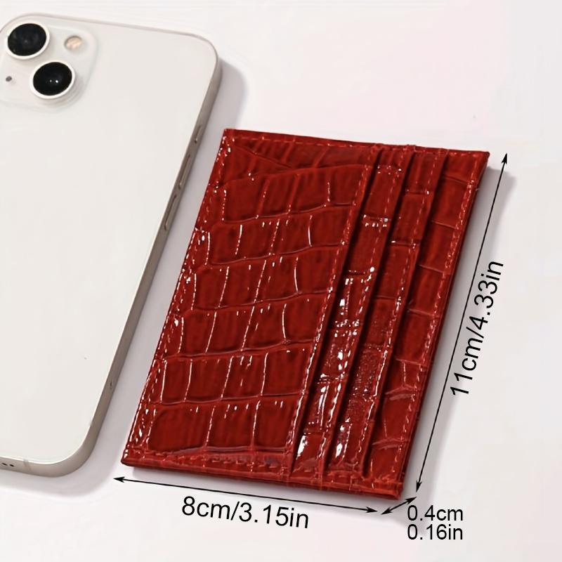 1 шт. чехол для карт с узором под крокодила, мини-органайзер для документов, портативный держатель для карт Европы и США, многоцветный